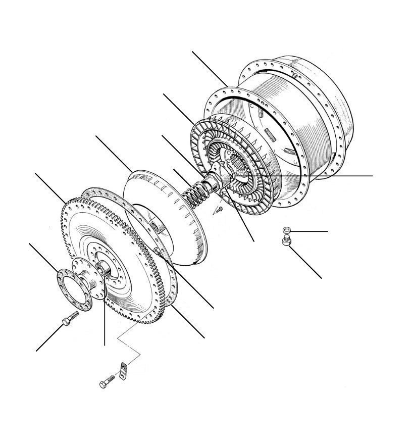 S cloud 1 torus ring gear with solid ring gear - Flywheel with integral starter ring