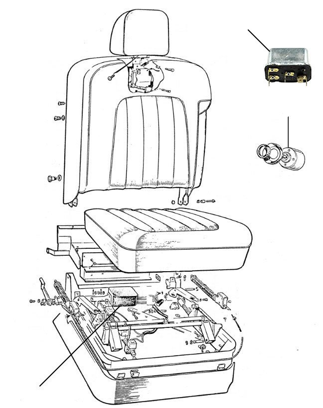 Seat switches, motors en relays 1965 - Seat Switches, Motors & Relays