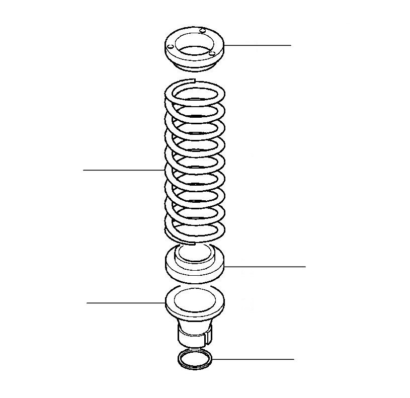 Springs en rubbers 1997-2010 arnage R + RL - Bentley Arnage R & RL