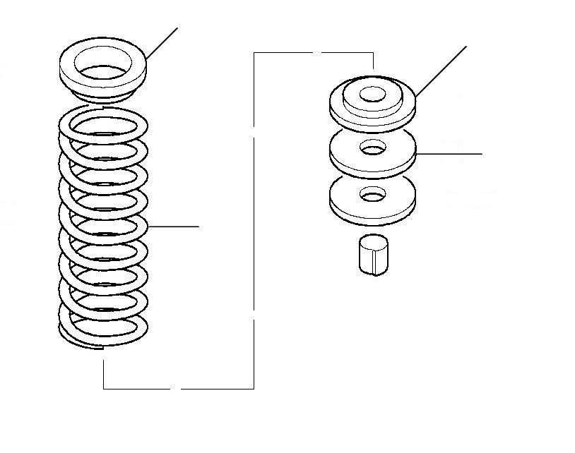 Springs en rubbers rear 1997-2010 arnage T 2005-2009 - Bentley Arnage T