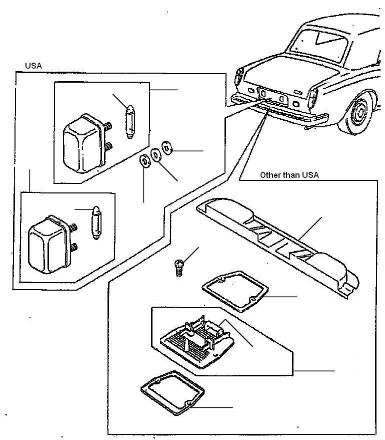 Number plate lamps 30001 on 1980-2003 - Number Plate Lamps