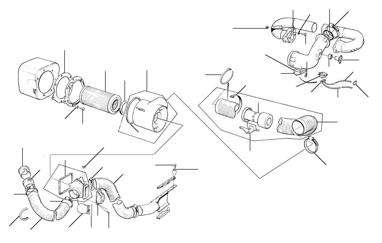 Air intake eight 1980-2003 VIN 08862-14869 other than USA en Japan - VIN 02375 till 14727 (Other than USA & Japan)