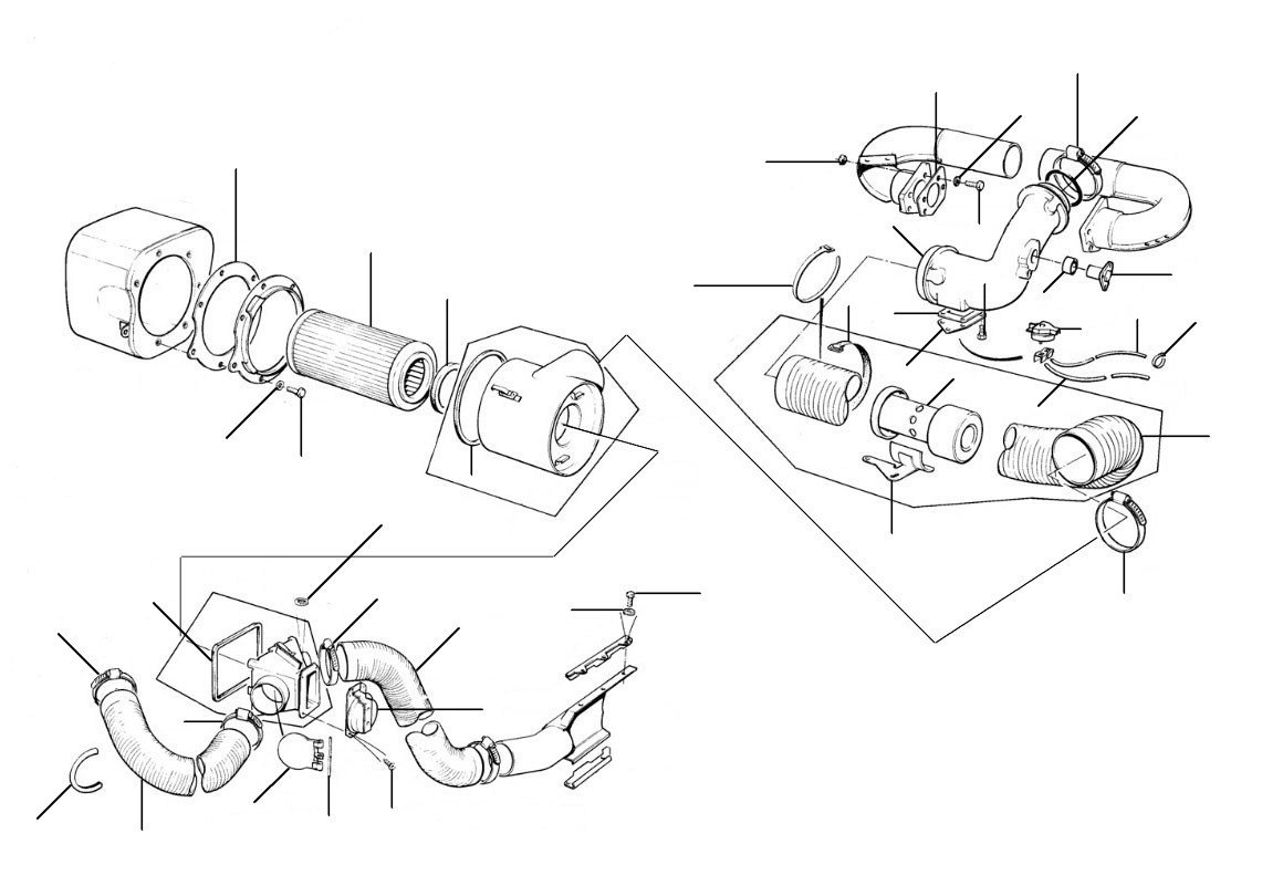 Air intake eight 1980-2003 VIN 14870-16954 other than USA en Japan - VIN 14870 till 16954 (Other than USA & Japan)