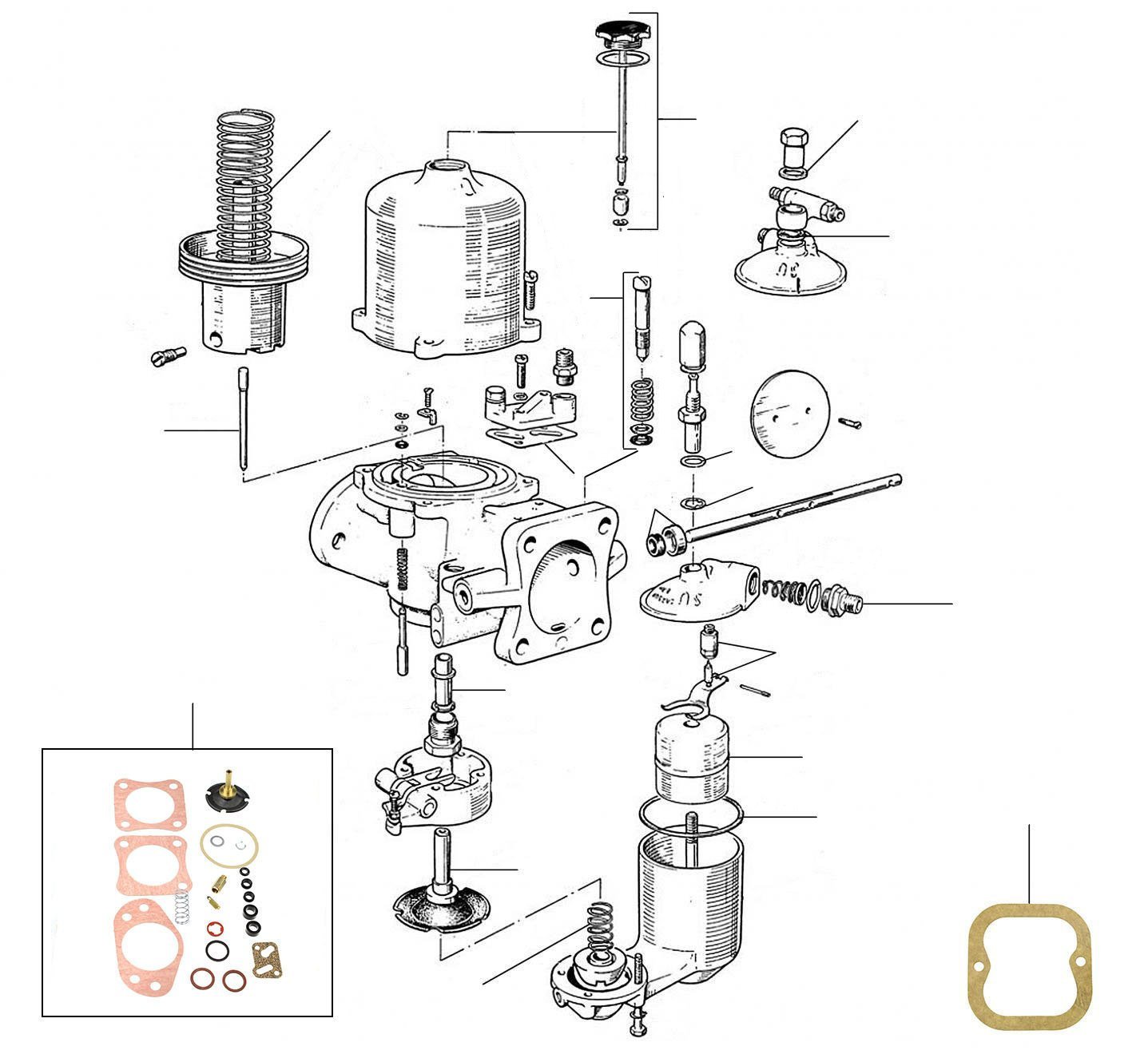 Carburetor silver shadow 06004 - 08741 NAM - VIN 06004 till 07324