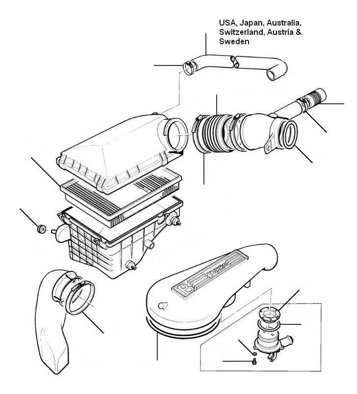 Air intake azure 1980-2003 VIN 24567-27793 - VIN 24567 till 27793