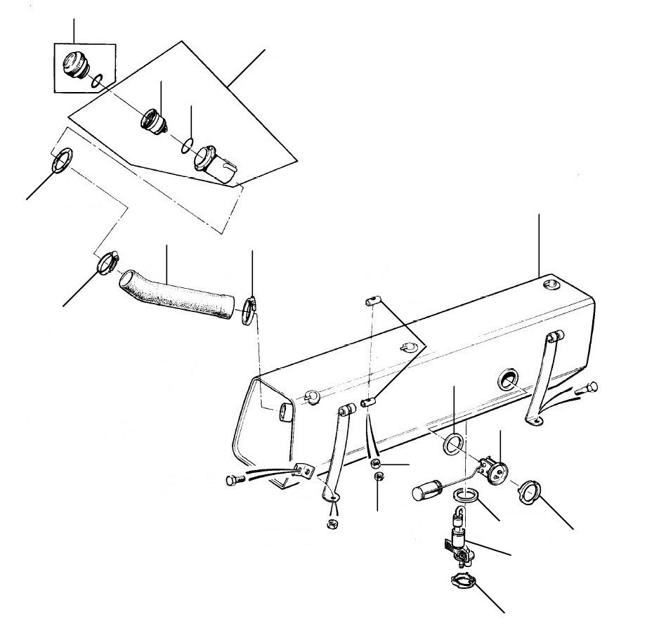 fuel tank silver spirit 20003-27998 (usa & australia) - VIN 20003 till 27998 (USA & Australia)