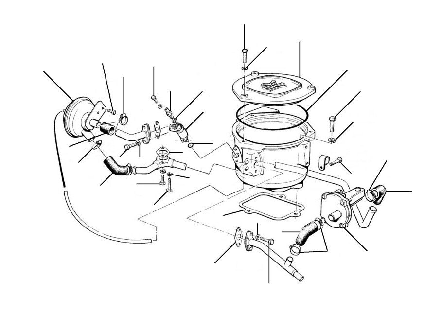 Plenum chamber corniche en continental VIN 05037-16968 - VIN 01517 till 16930