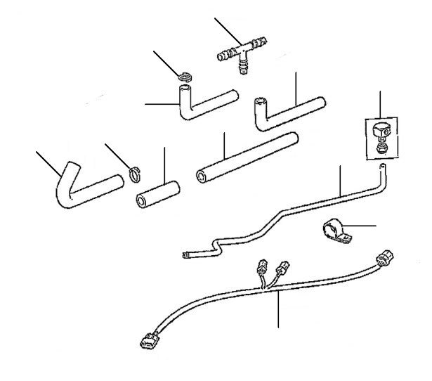 Turbo boost pipes en hoses - VIN 42501 till 52000