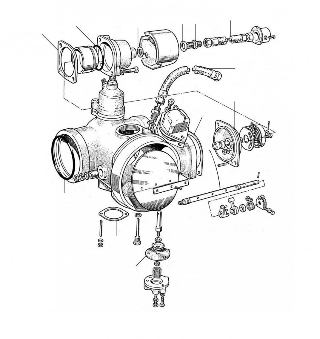 Choke system 1965-1980 01001-22117 - VIN 01001 till 22117