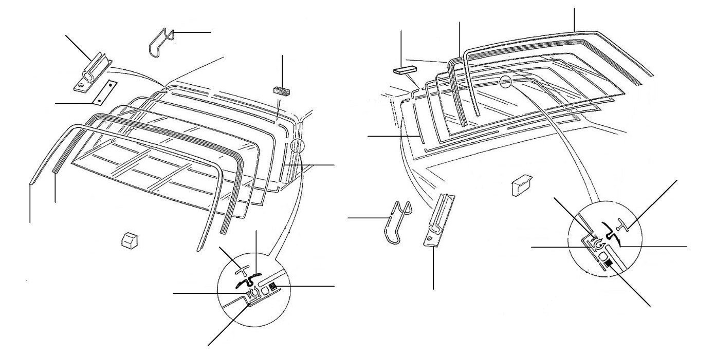 Windscreen en rear screen seal 1980 2 door cars continental r - Windscreen & Rear Screen Seal