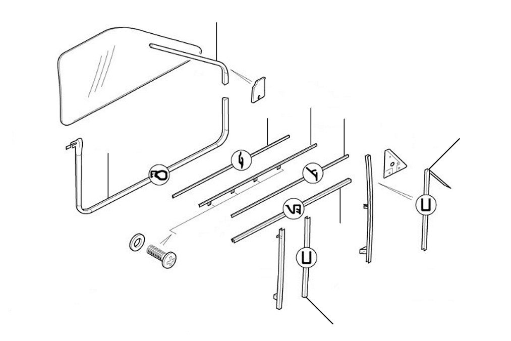 Door seals 2 door cars 1980 azure en continental SC - Azure & Continental SC