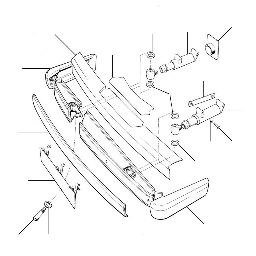 Front bumper orniche en continental VIN 05037-10372 (Middle east) - VIN 05037 till 10372