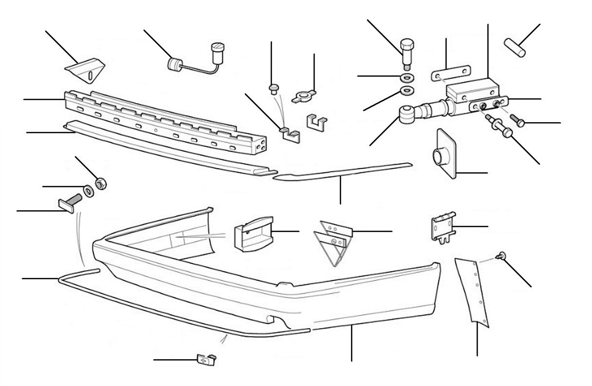 Rear bumper continental R, azure en azure mulliner VIN 61501 onwards - VIN 63160 till 18999 (Type 1)