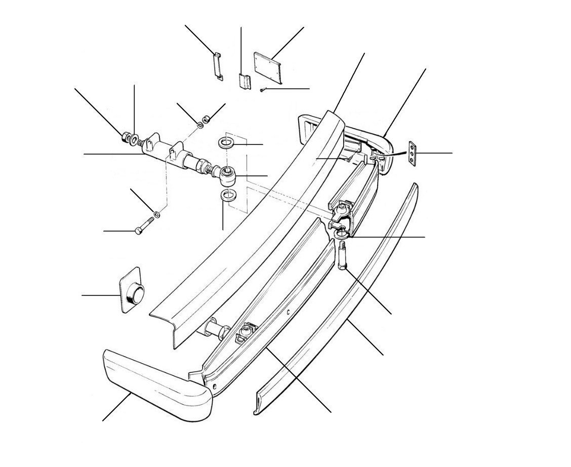 Rear bumper corniche en continental middle east VIN 20010 - 29290 - VIN 05037 till 29290