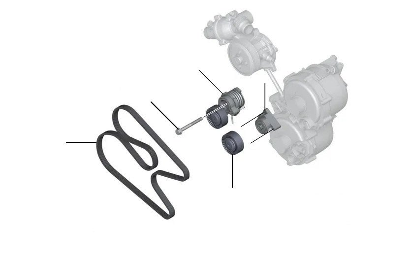 Belt drive waterpump phantom - Drive Belts Waterpump/ Alternator