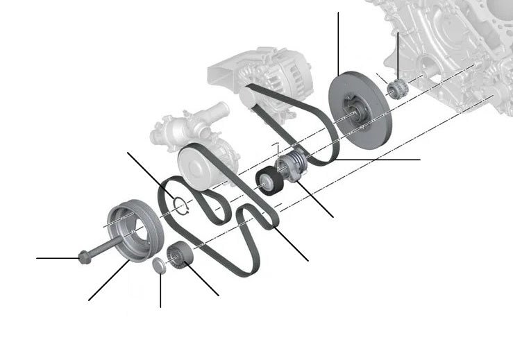 drive belt phantom 12-2016 till 12-2019 - 12-2016 till 12-2019