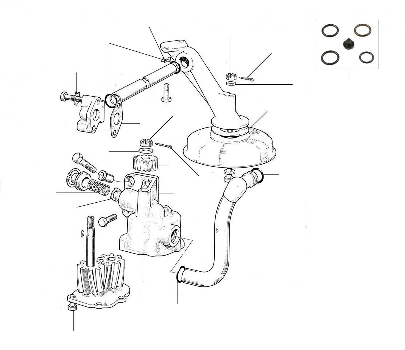 30746 Oil pump 01001-39628 - VIN 01001 till 39628