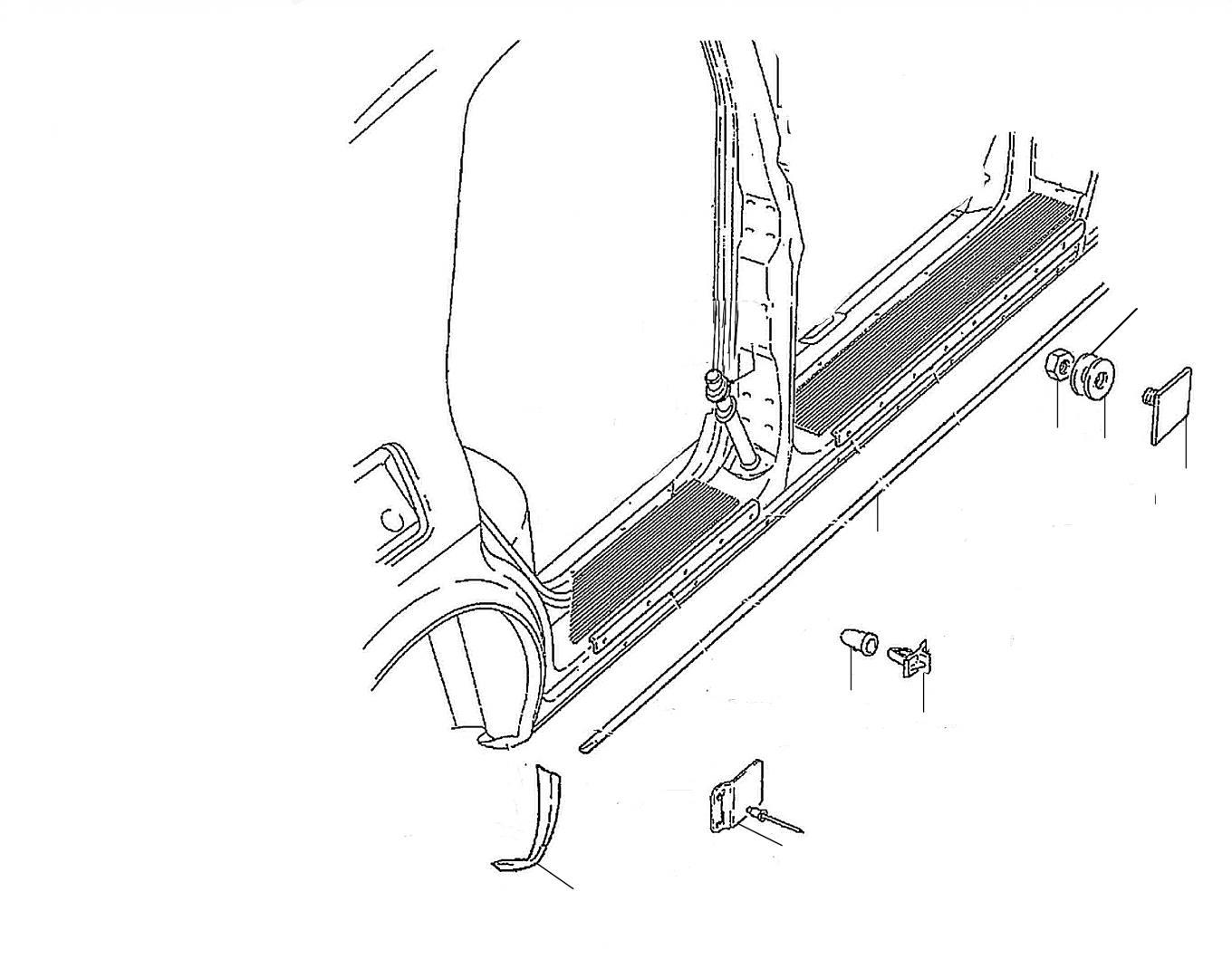 40410 Sill Moulding - VIN 01001 till 55386