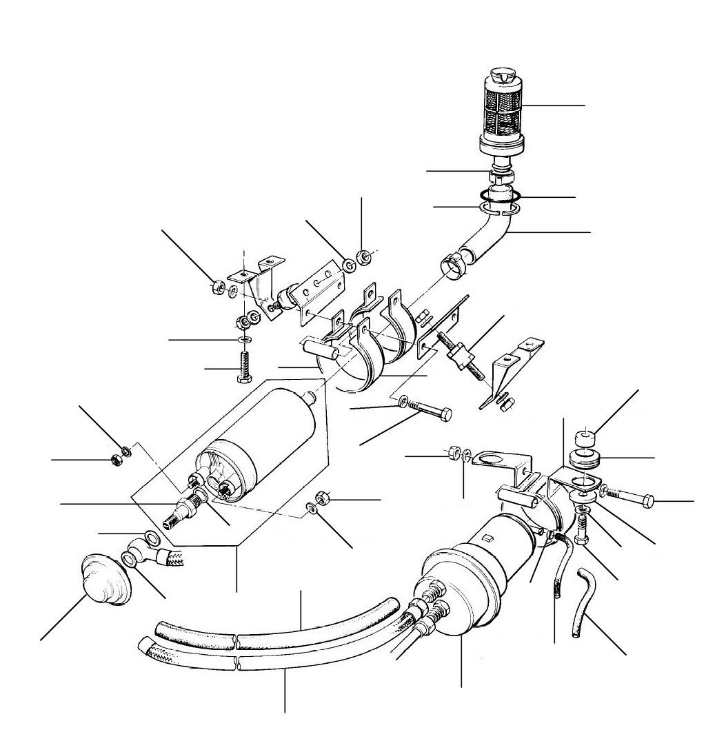 Fuel pump & accumulator spirit 12232-16930 USA Japan - VIN 12074 till 16970 (USA & Japan)