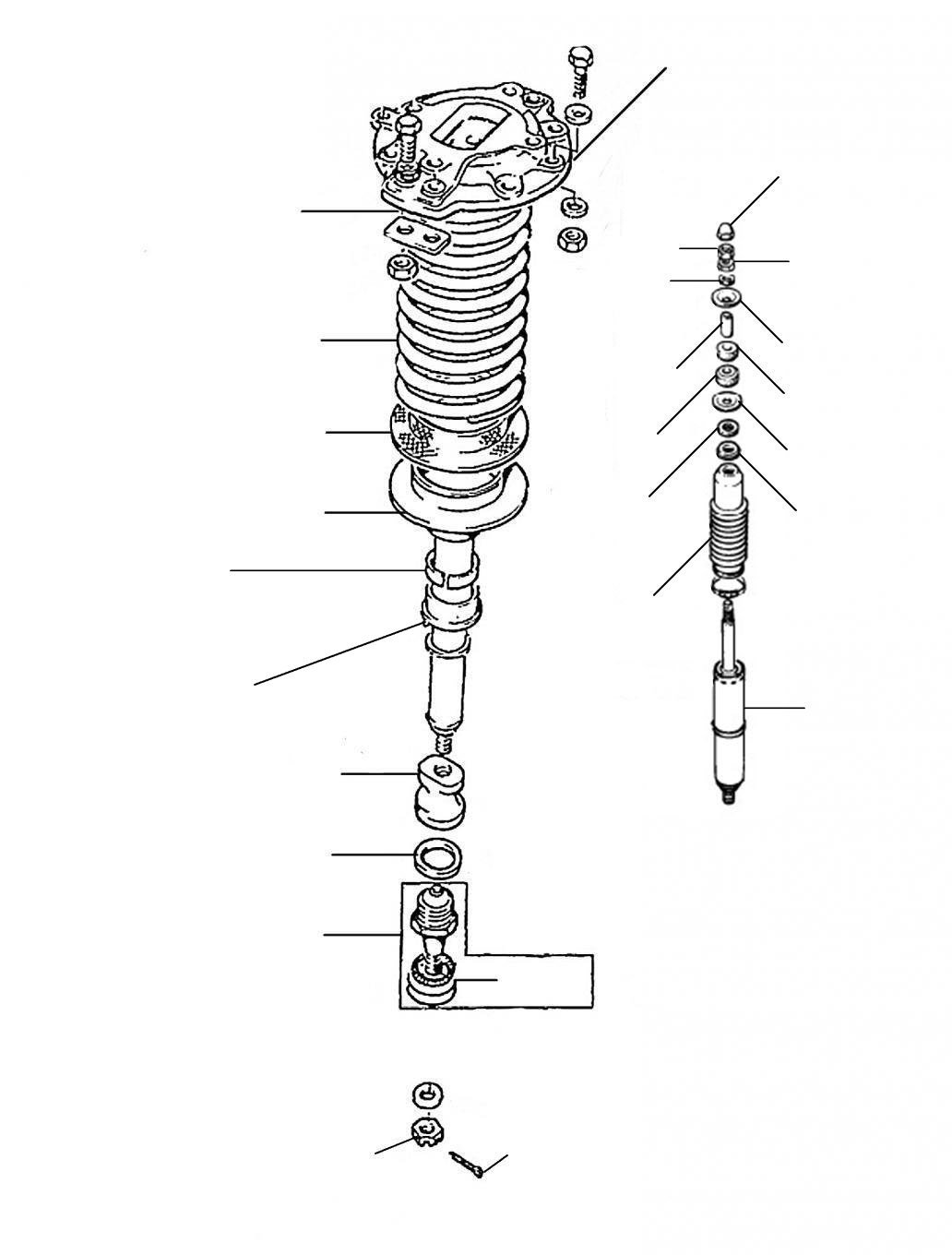 31220 Shock absorber front - VIN 01001 till 40000 (non active ride)