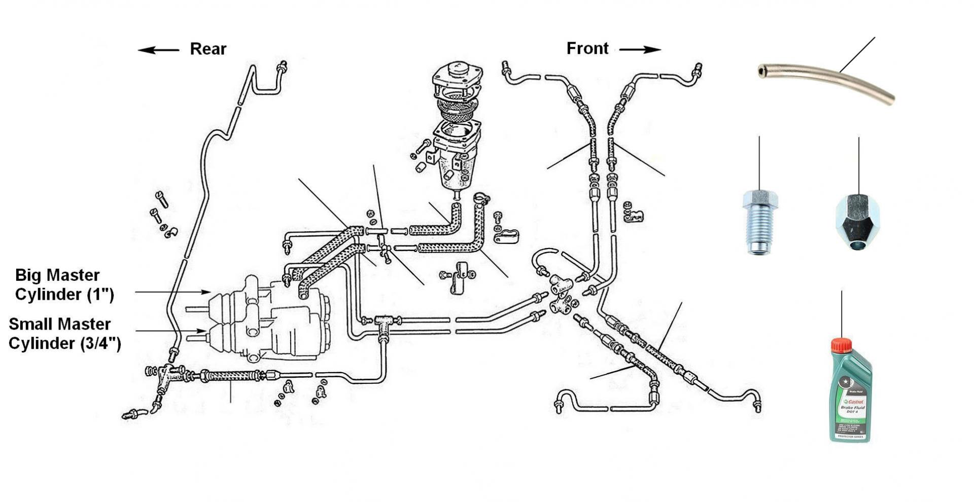 Brake hose 1955 s2-3/ sc II, III - S/ Cloud II & III