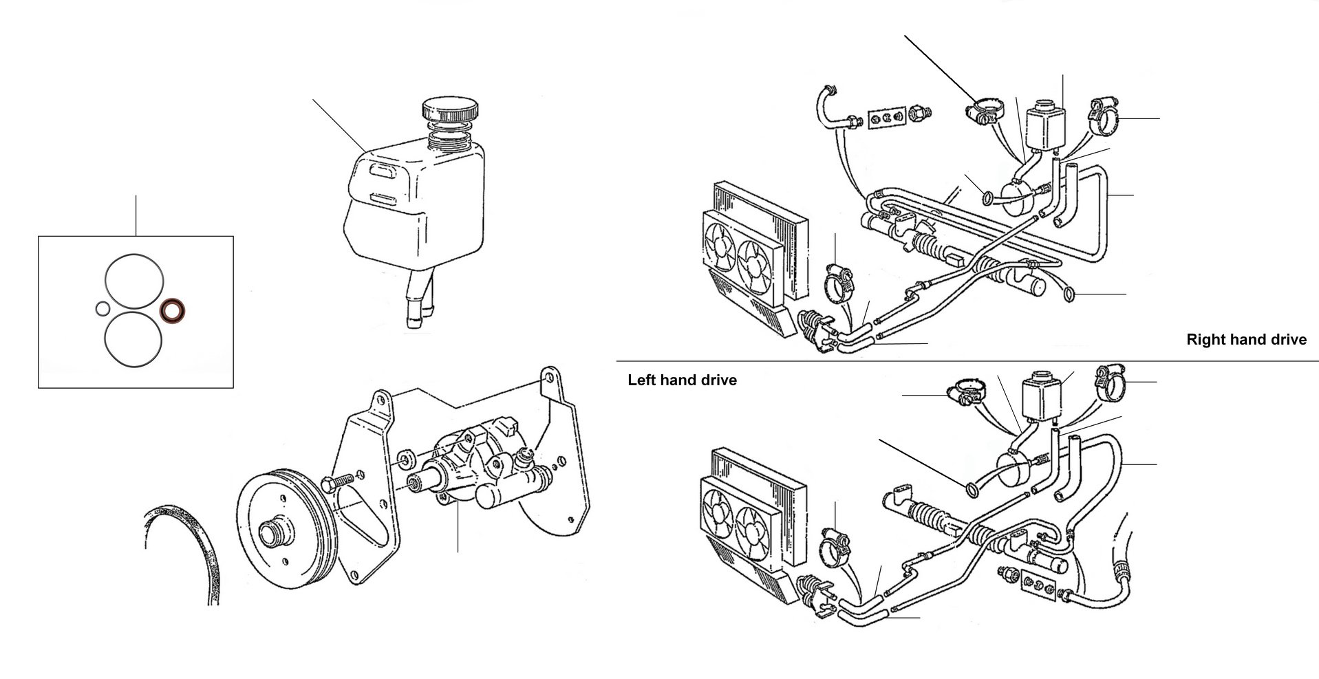 43042 Steering pump and hoses VIN 24513 - VIN 20001 till 27799