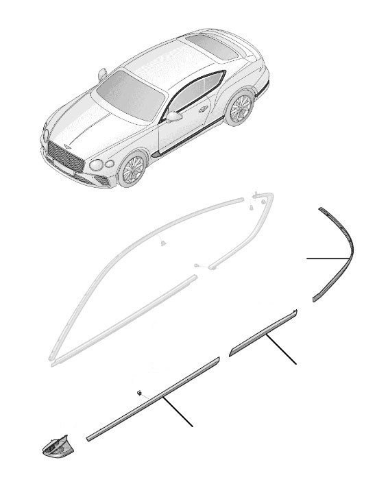 Body mouldings GT 2018-2023 - 2018 till 2023