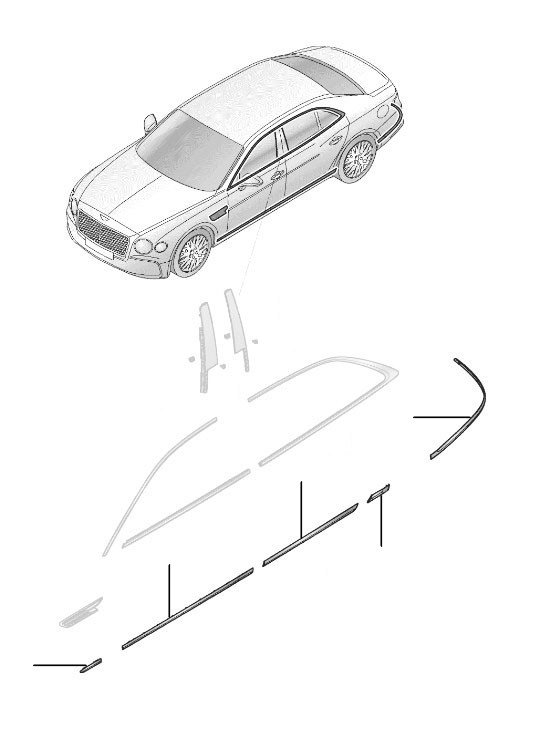 Body mouldings flying spur 2020-2023 - 2020 till 2023