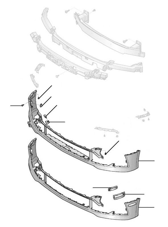 Bumper cover flying spur 2020-2023 - 2020 till 2023