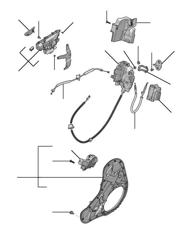 Door locks, cables, handles GT 2018-2023 inner - 2018 till 2023