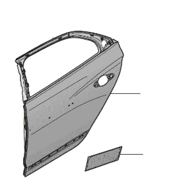 Door panel FS 2020-2023 rear - 2020 till 2023