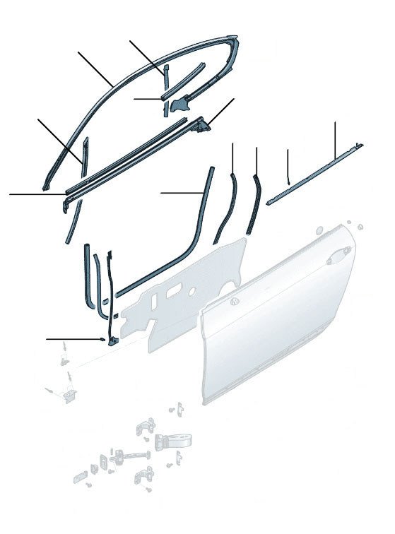Door seals GT 2012-2017 - 2012 till 2017