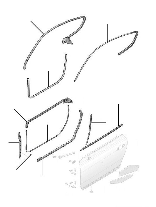 Door seals GT 2018-2023 - 2018 till 2023