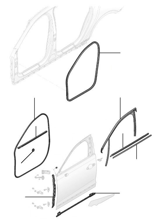 Door seals FS front 2020-2023 - 2020 till 2023