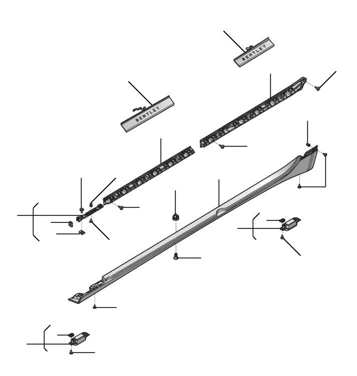 Sills & fittings flying spur 2020-2023 - 2020 till 2023