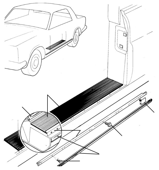 sill fitting corniche - 2 Door Cars
