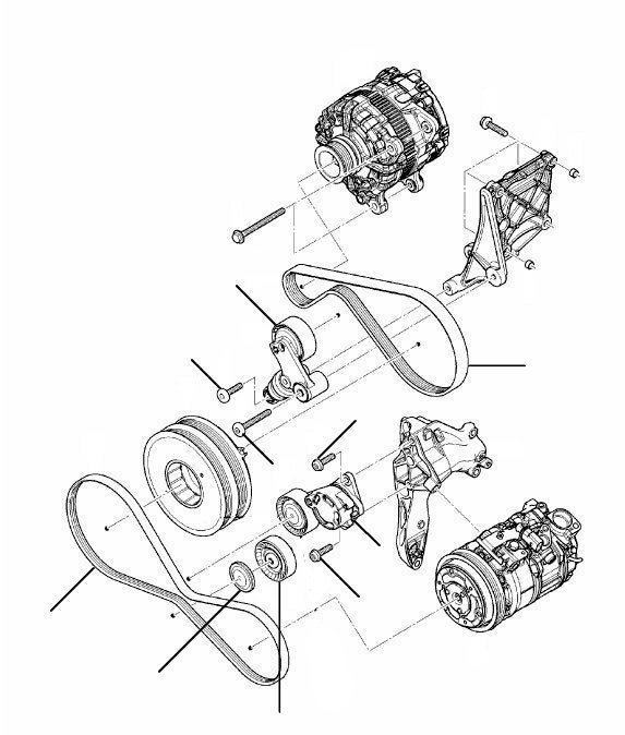 Tensioner belts en pulleys v8 petrol - V8 Petrol