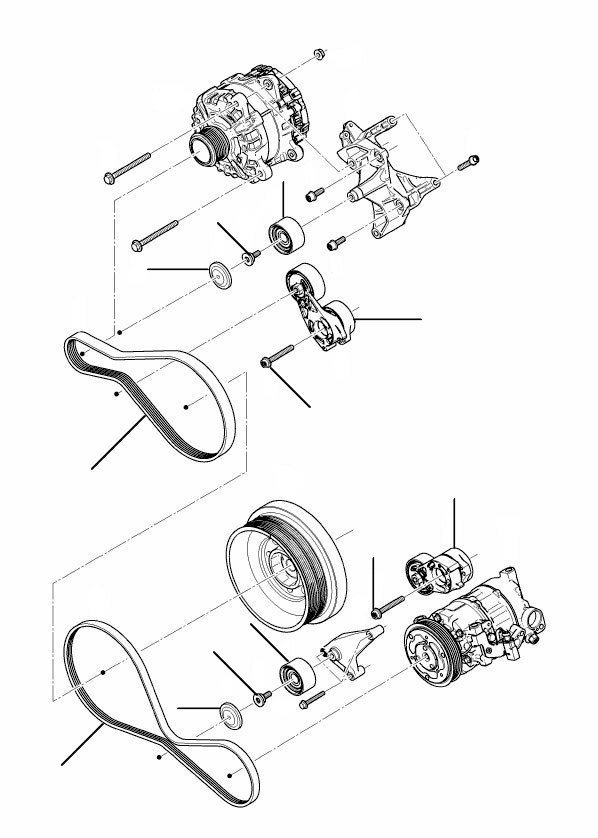 Tensioner belts en pulleys v8 diesel - V8 Diesel