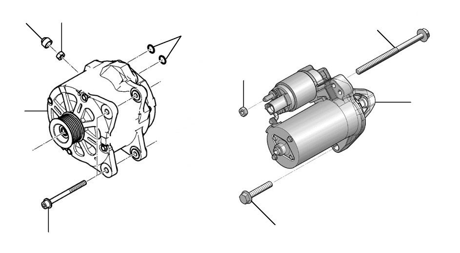 Alternator & starter motor W12 gt 2012-2017 - 2012 till 2018