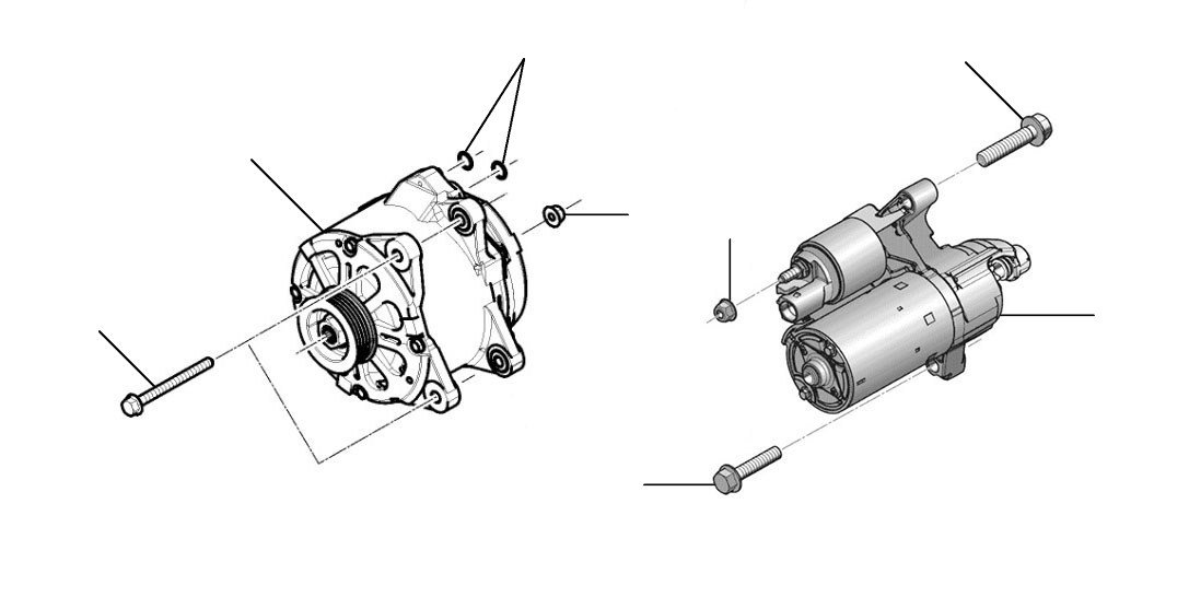 Alternator & starter motor V8 gt 2012-2017 - 2012 till 2017