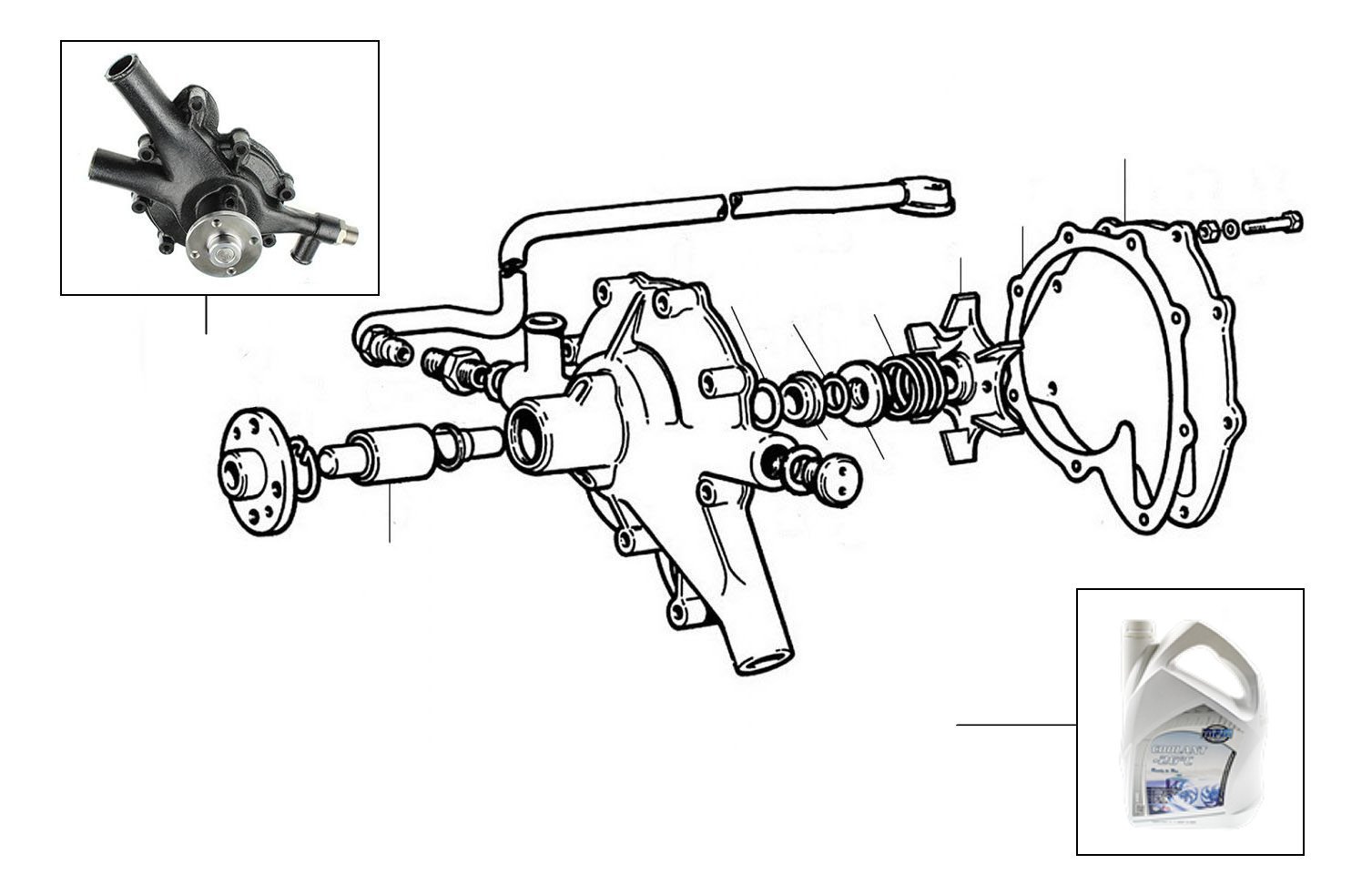 20510 Coolant pump - Water Pump (without airco)