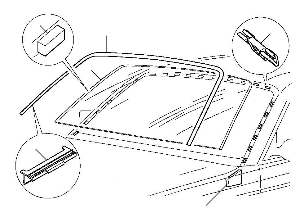 Body windscreen front arnage 01001-03050 1998 - VIN 01001 till 03050