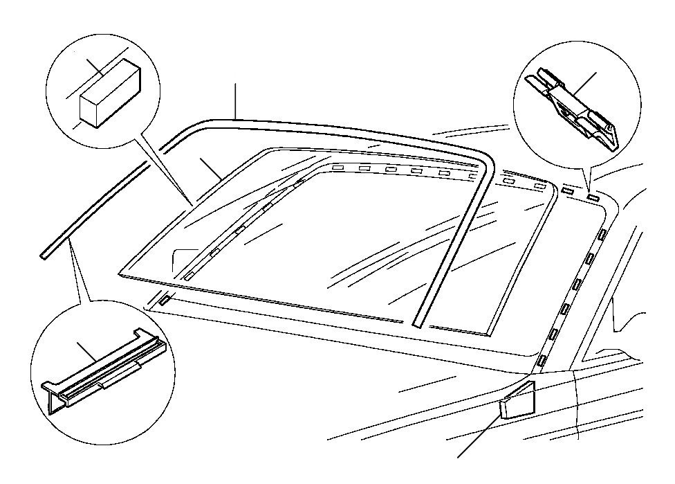 Windscreen front arnage R 8323-9952 1998 - VIN 19150 till 19227