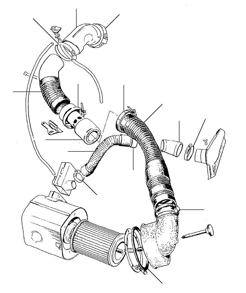 air hose shadow 22118-26700 // 1965-1980 - VIN 22073 till 26696