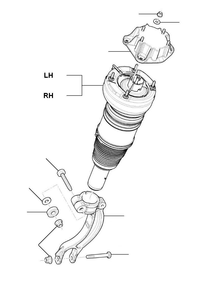 Air spring damper front mulsanne - Air Spring Damper