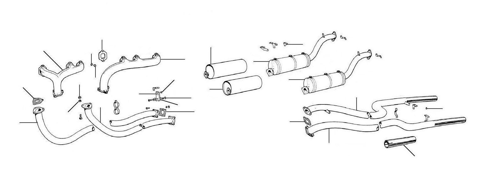 twin exhaust system R-type - Bentley R-Type, Silver Dawn (from B2MD)