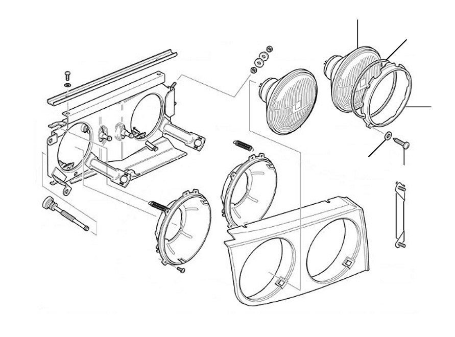 Front headlamps 1980-2003 continental r em t azure - Headlamps