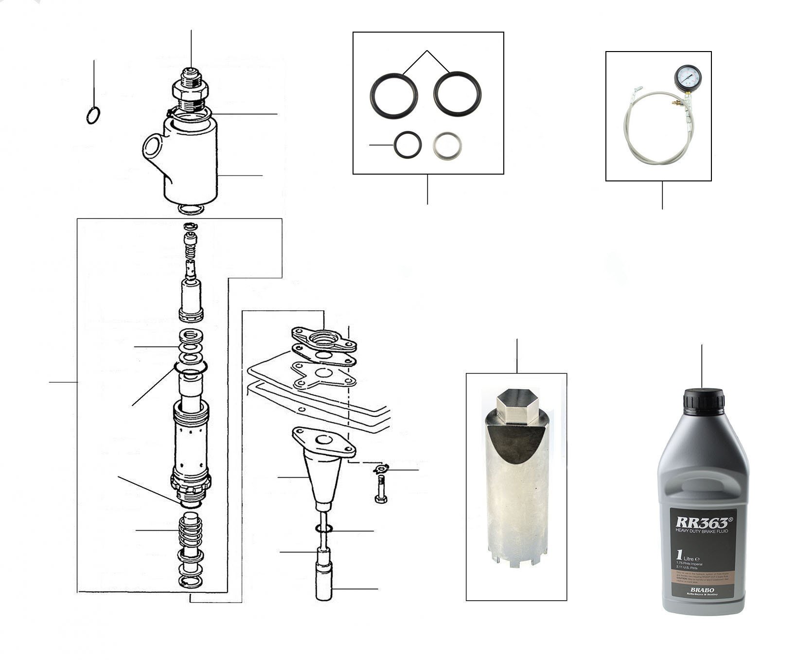 30450 Brake pump - VIN 01001 till 12338 (9/16 top nut)