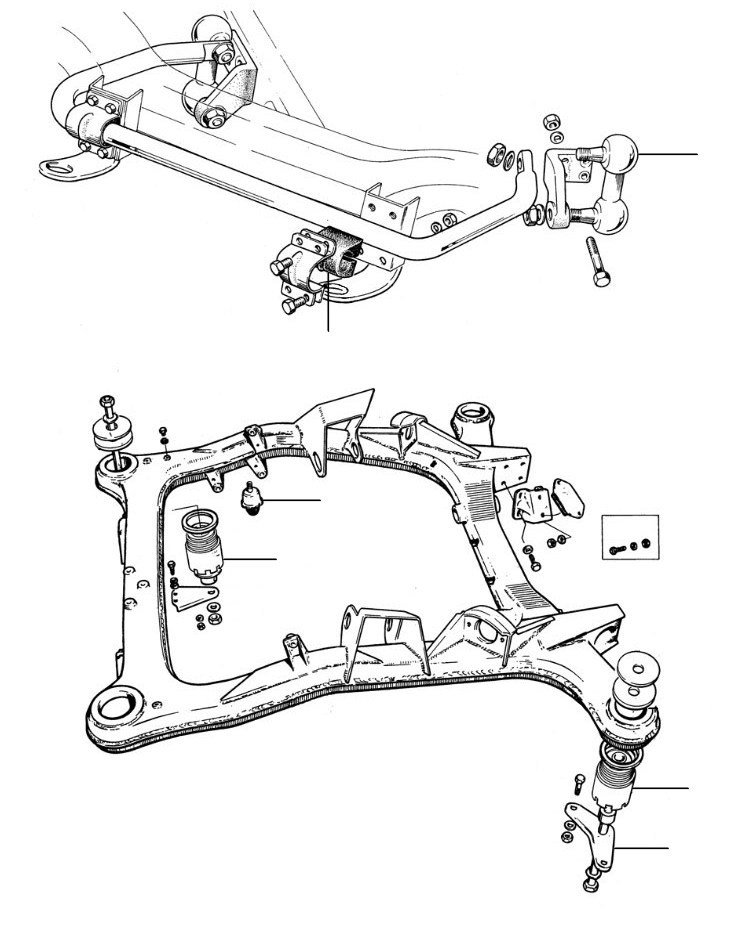 Front subframe vin 13486 onwards - VIN 13486 onwards