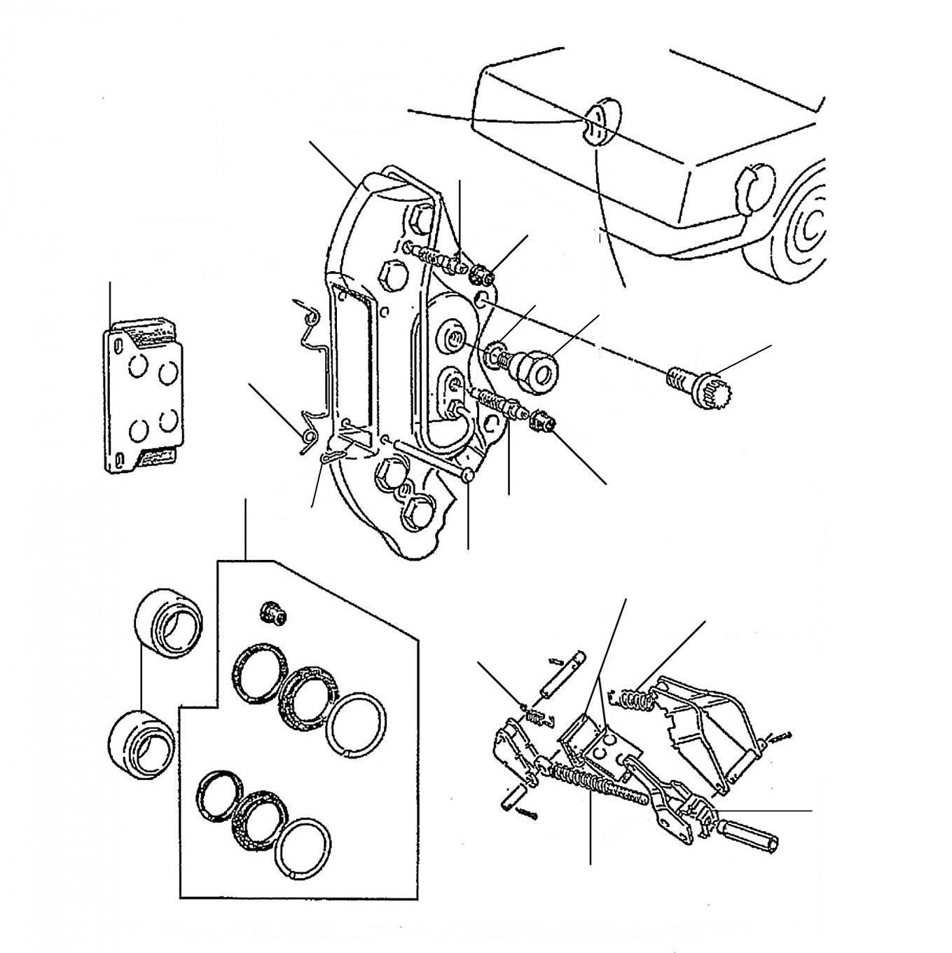 40464 Rear Brake Pads & Callipers - VIN 50001 onwards